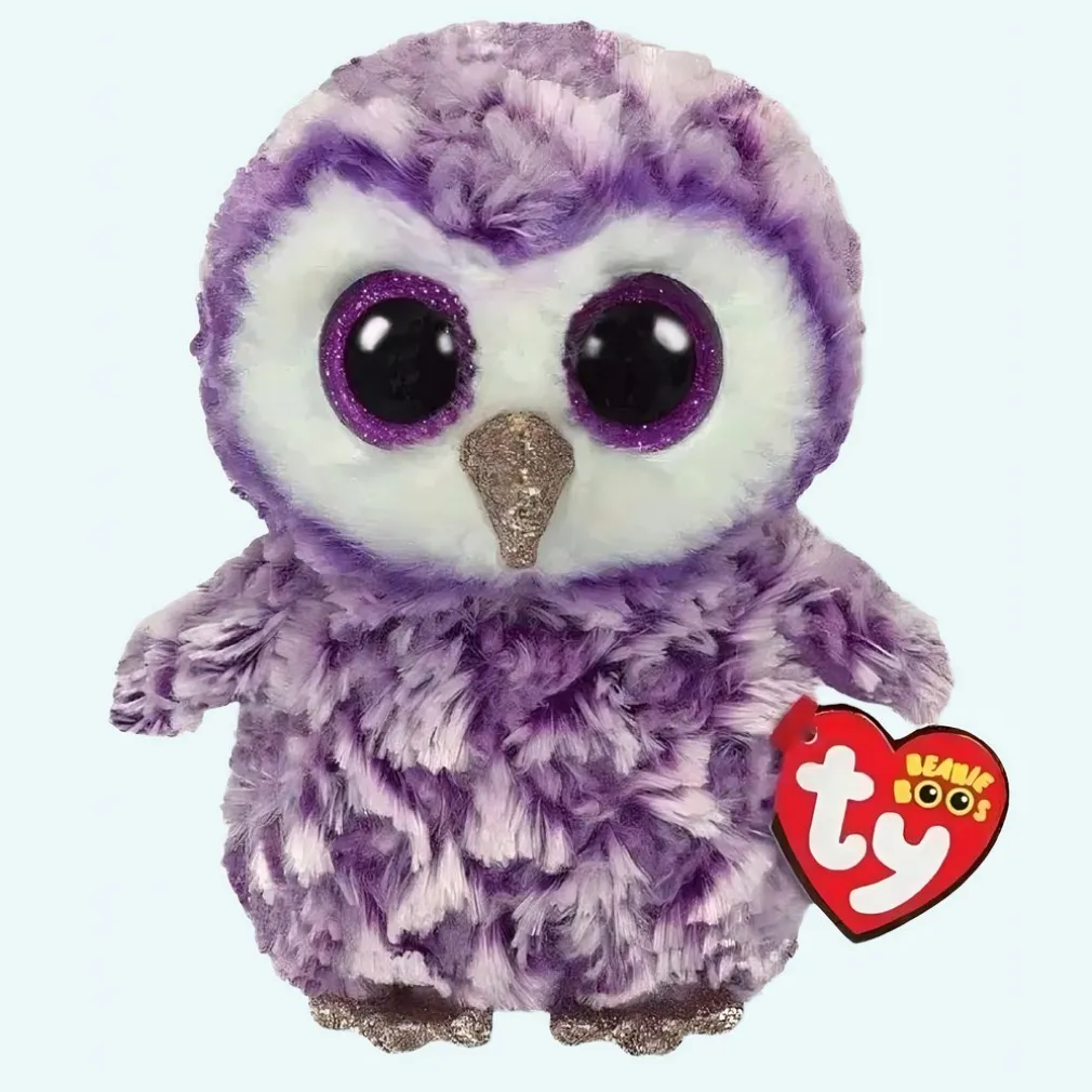 Peluche hibou TY colorée violette