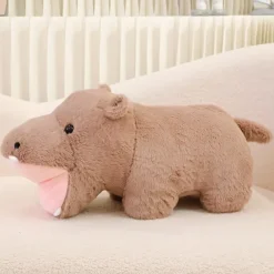 Peluche hippopotame bouche ouverte