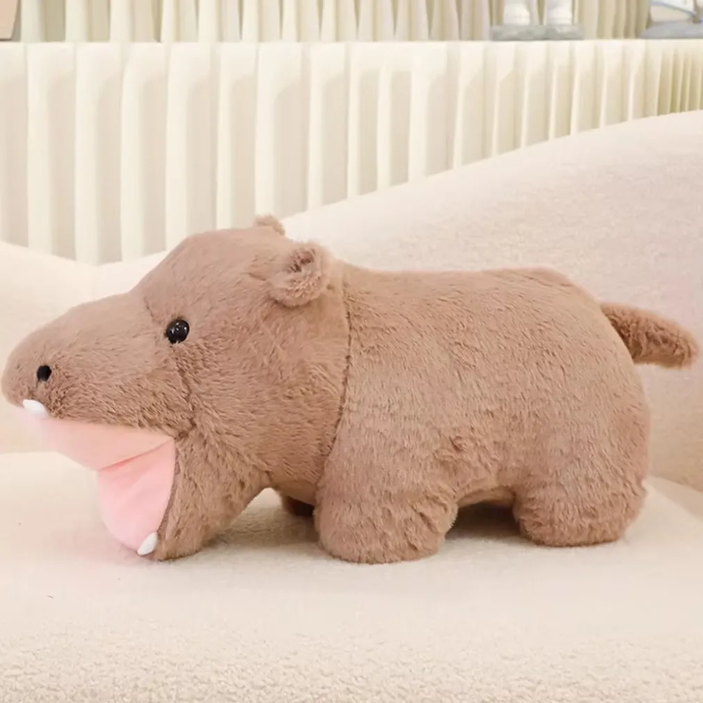Peluche hippopotame bouche ouverte