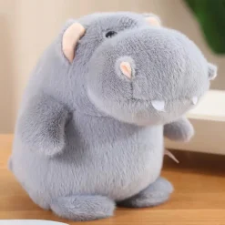 Peluche hippopotame gris en trois tailles