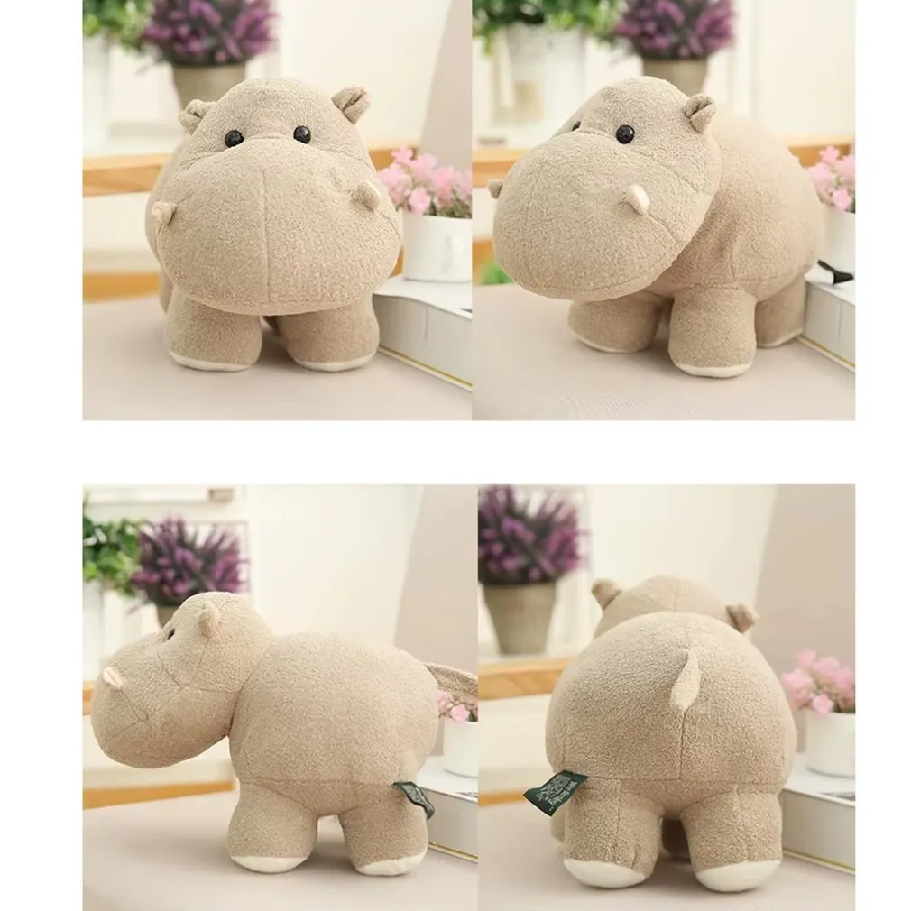 Peluche hippopotame sur quatre pattes