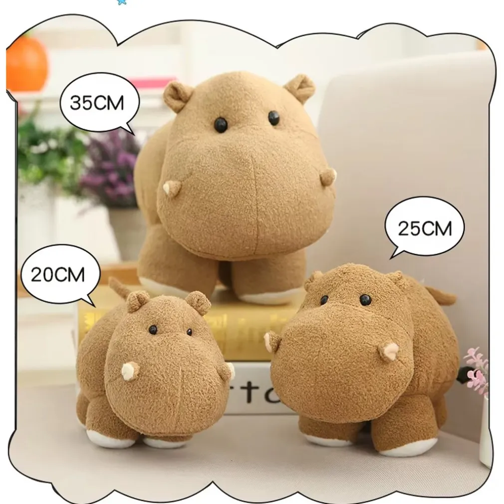 Peluche hippopotame sur quatre pattes