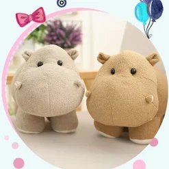 Peluche hippopotame sur quatre pattes