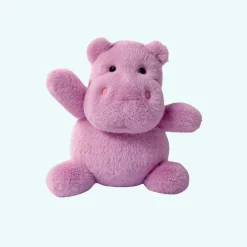 Peluche hippopotame violet mignon