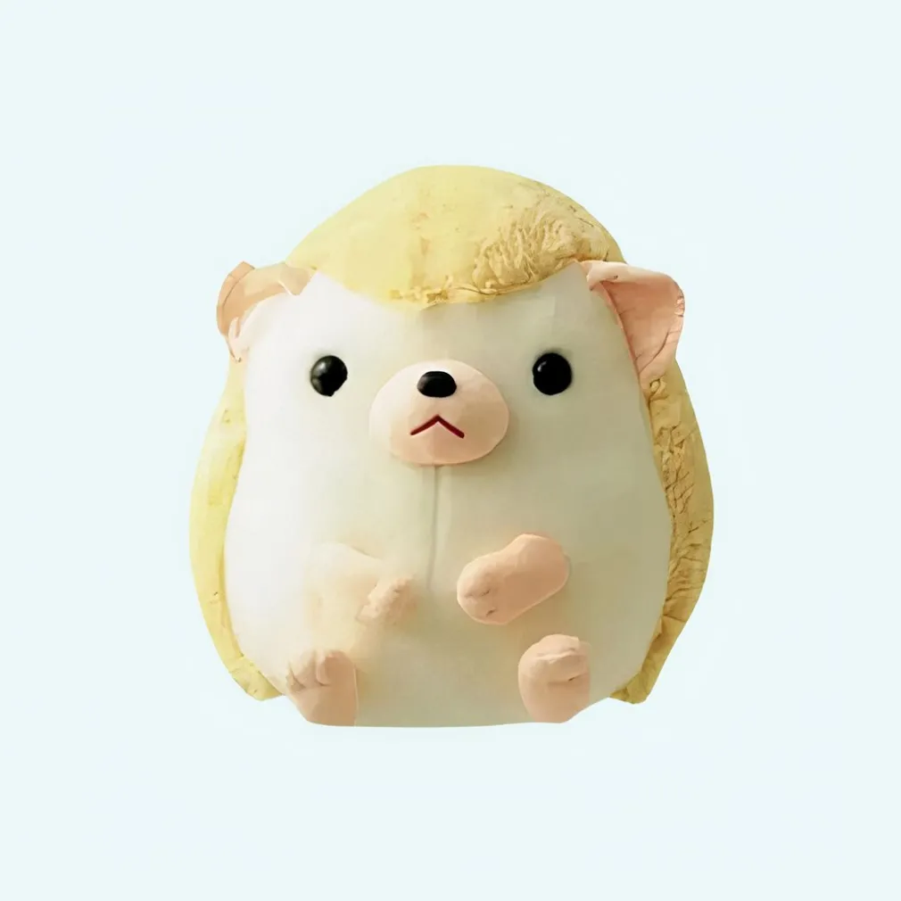 Peluche hérisson adorable jaune