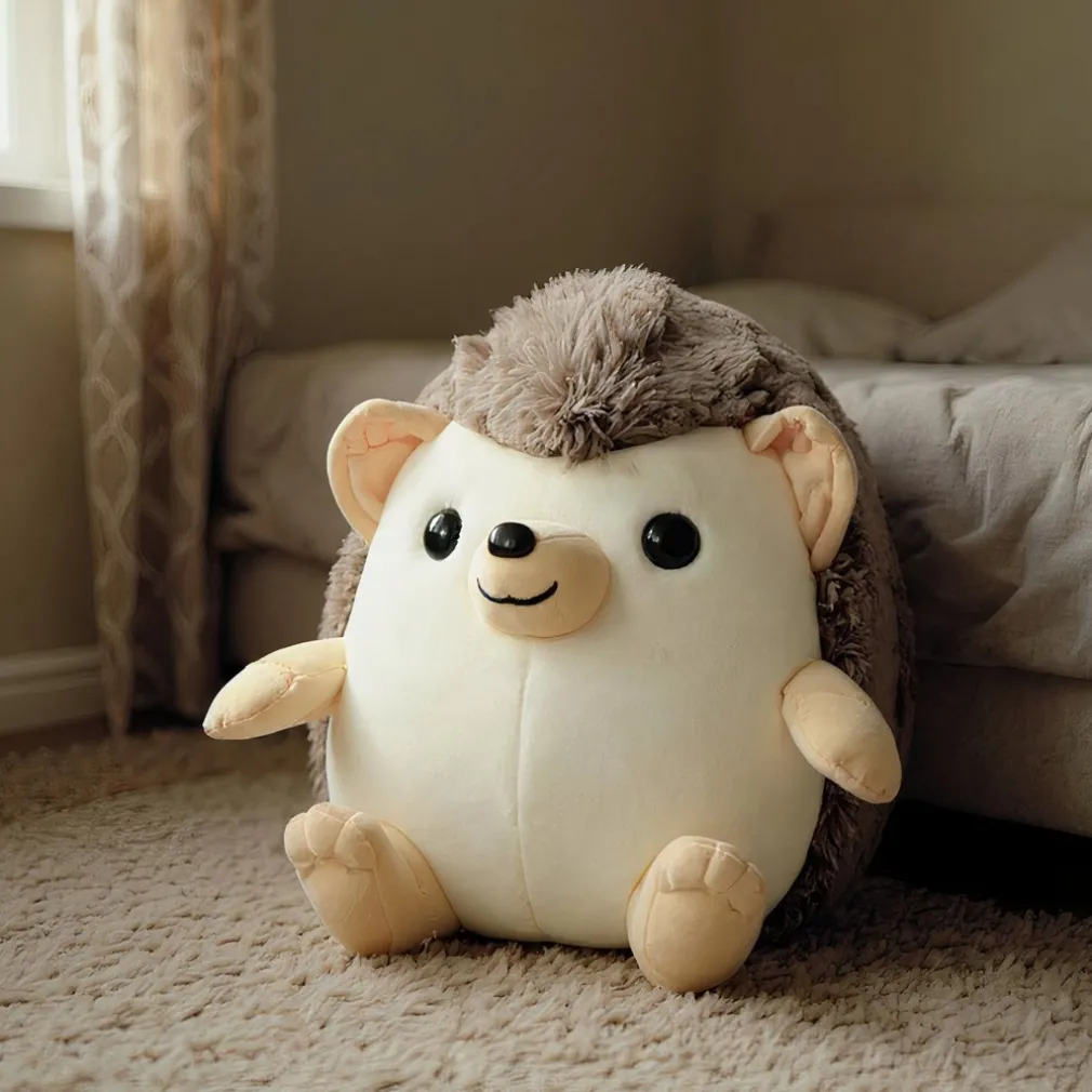 Peluche hérisson adorable marron