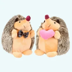 Peluche hérisson couple amoureux