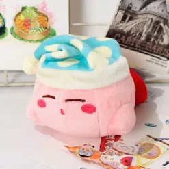 Peluche Kirby avec bonnet de nuit bleu