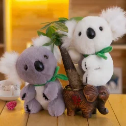 Peluche koala gris et blanc adorable