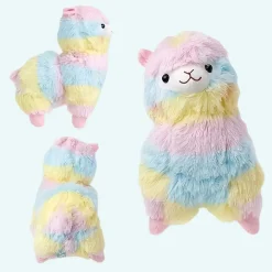Peluche lama arc-en-ciel