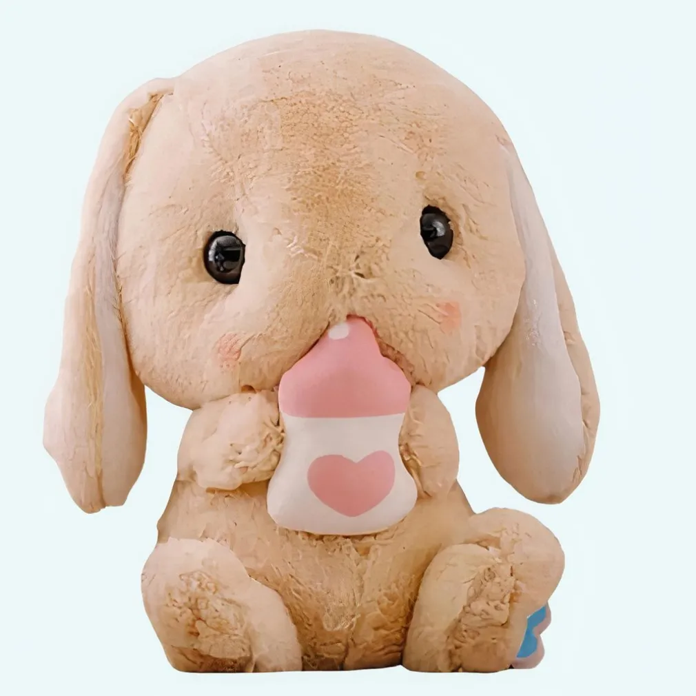 Peluche lapin avec biberon