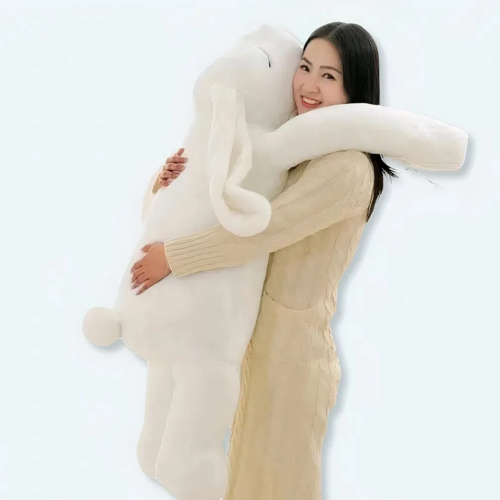 Peluche lapin blanc géant