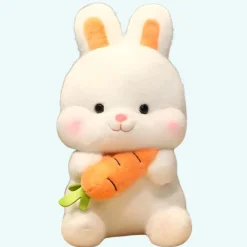 Peluche lapin blanc trop mimi