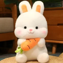 Peluche lapin blanc trop mimi
