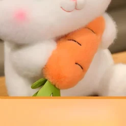 Peluche lapin blanc trop mimi
