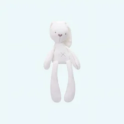 Peluche lapin douce et mignonne blanche ou rose