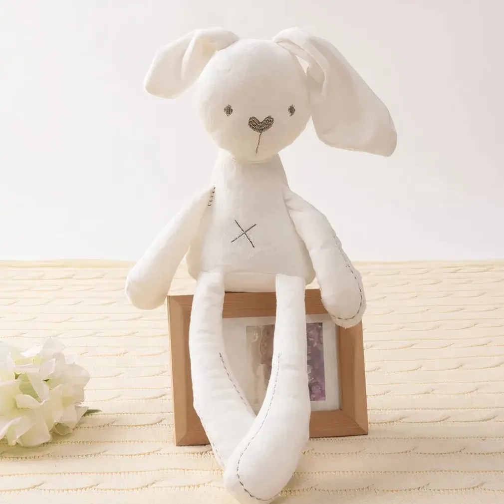 Peluche lapin douce et mignonne blanche ou rose