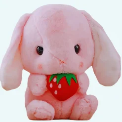 Peluche lapin fraise