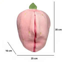 Peluche lapin fraise qui respire avec berceuses