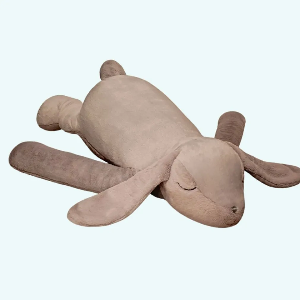 Peluche lapin gris géant