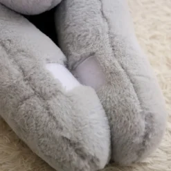 Peluche lapin gris géant
