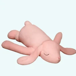 Peluche lapin rose géant