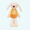 Peluche lapin tenue jaune