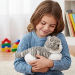 Peluche lestée chat