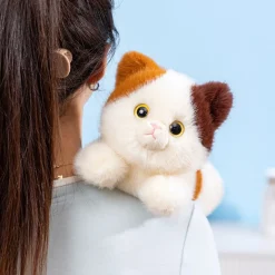 Peluche lestée chat tricolore