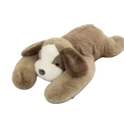 Peluche lestée chien beige