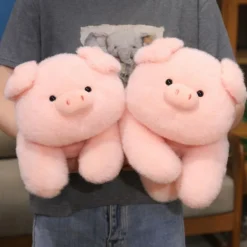 Peluche lestée cochon rose