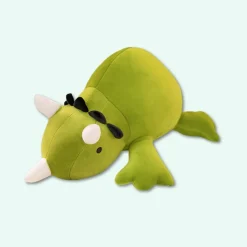 Peluche lestée dinosaure vert