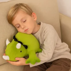 Peluche lestée dinosaure vert