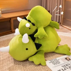 Peluche lestée dinosaure vert