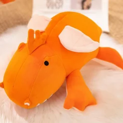 Peluche lestée dragon orange