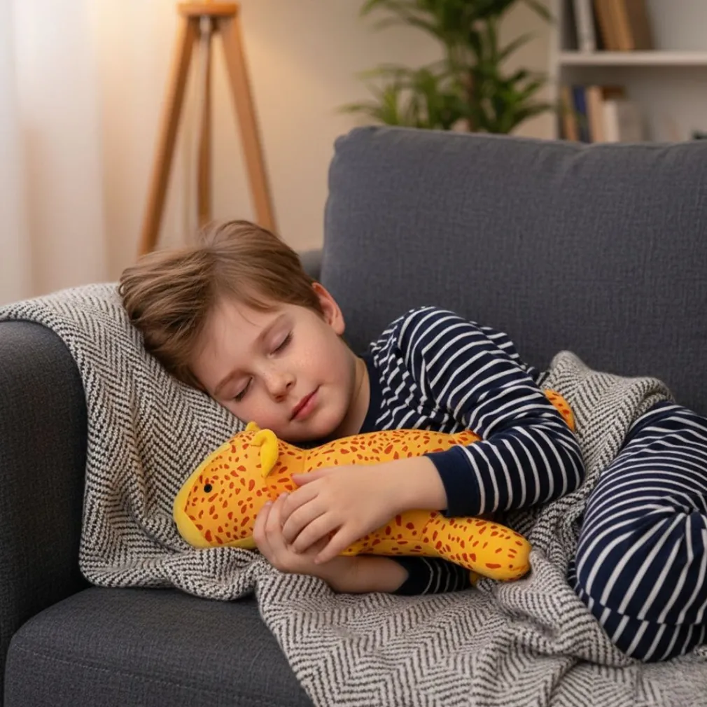 Peluche lestée félin