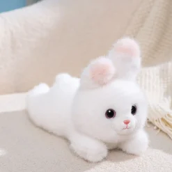 Peluche lestée lapin blanc