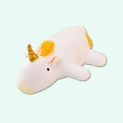 Peluche lestée licorne blanche