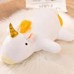 Peluche lestée licorne blanche