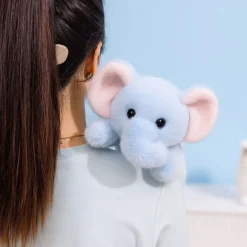 Peluche lestée éléphant bleu
