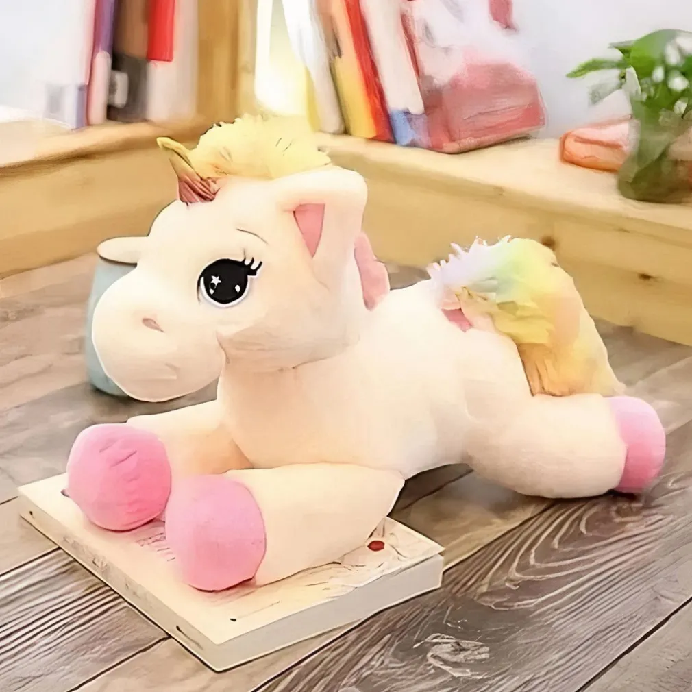 Peluche licorne arc-en-ciel toute douce