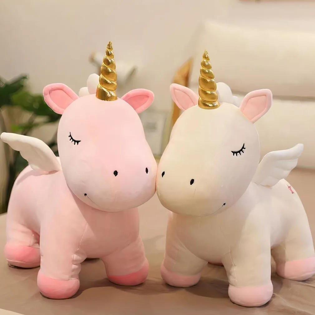 Peluche licorne beige