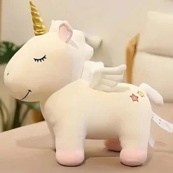 Peluche licorne beige
