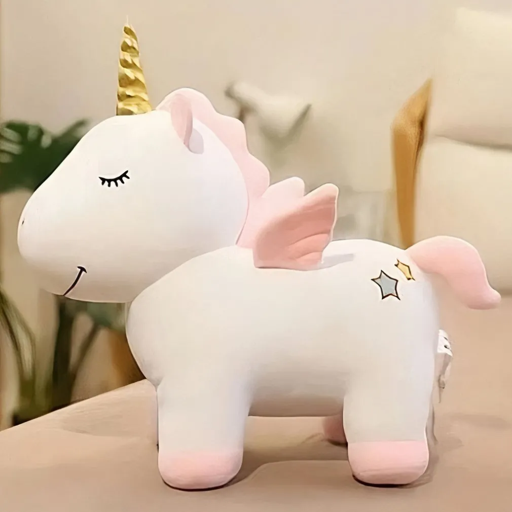 Peluche licorne blanche