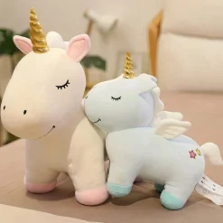 Peluche licorne bleu