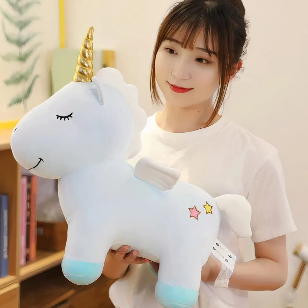 Peluche licorne bleu