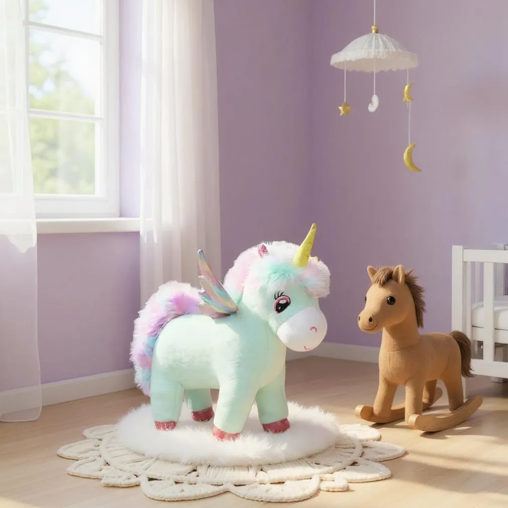 Peluche licorne bleue trop mignonne
