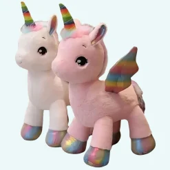 Peluche licorne colorée arc-en-ciel