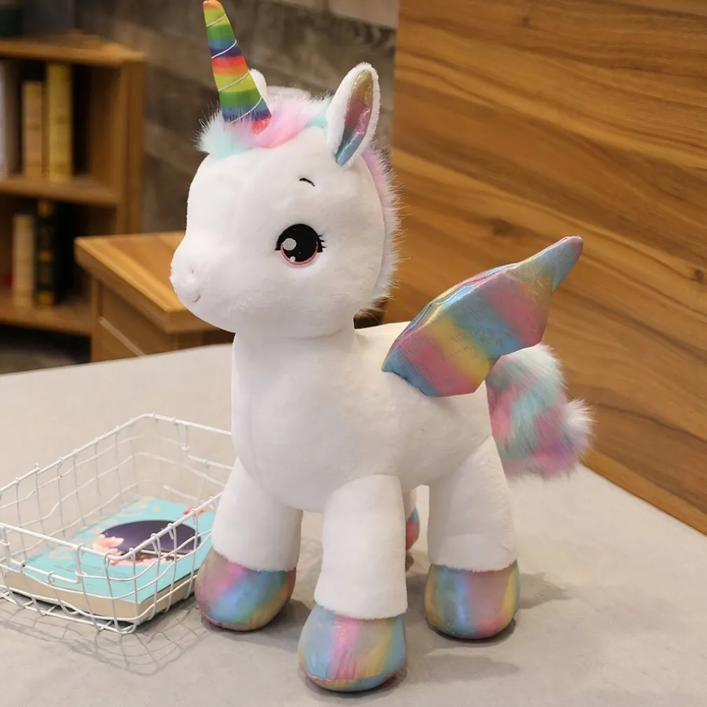 Peluche licorne colorée arc-en-ciel