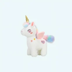 Peluche licorne féérique arc-en-ciel